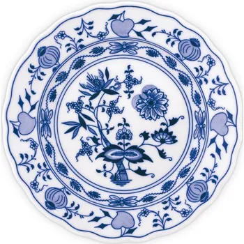 Cibulák Dubí Talíř mělký praporový 26cm - cibulový porcelán 10005