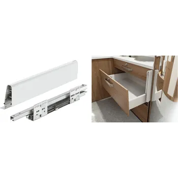 Nábytkové kování Häfele Matrix Box S35 bílý, výška 84 mm délka 550 mm