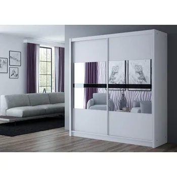 Šatní skříň Nábytek Pyramida, s.r.o. Šatní skříň BOGOTA 203 bílá/bílá