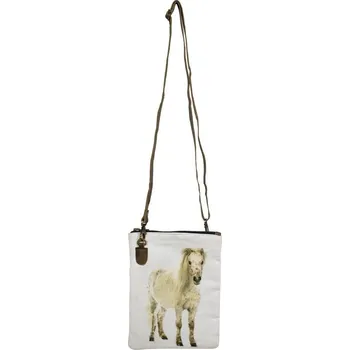 Kožená bavlněná Crossbody s poníkem - 18*2*23cm