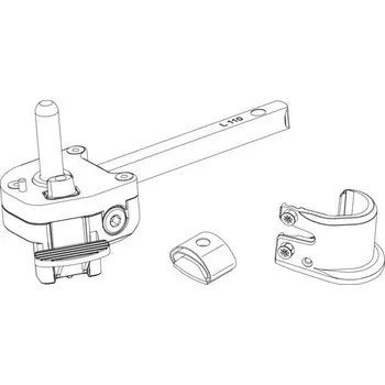 Okno MACO RUSTICO aretační kloub BLR, přímý hák/čep, vel. L140, pravá, černá | Okna Kování na okenice