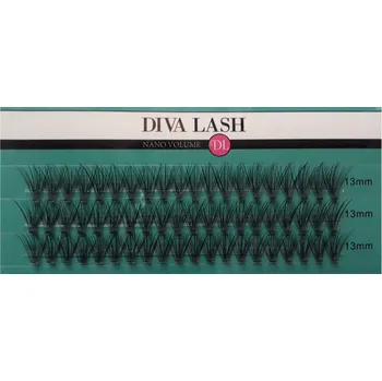 Umělé řasy Diva LASHES 20D TRSY EXTRA VOLUME C 0,1 Zakřivení: C, Síla řas: 0,10, Délka řas: 11 mm