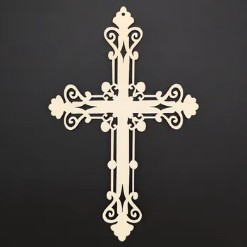 Vánoční dekorace AMADEA Dřevěný kříž 25 cm