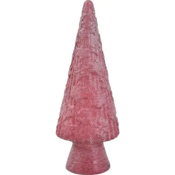 Svícen Dekorační růžový skleněný stromek - Ø 14*34 cm