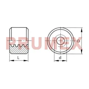 Matice Matice trapézová kruhová DIN 103 Tr60x9 D100xL120 bronz