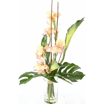 umělá květina Luxusní kytice umělý iris, 85cm