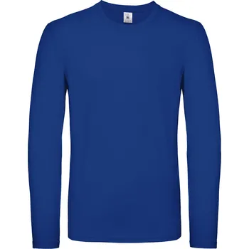 Pánské tričko Triko s dlouhým rukávem B&C LSL - modré, 4XL