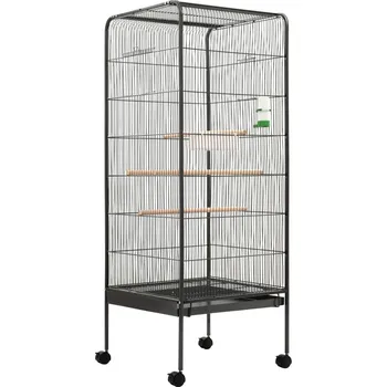 Pro ptáka VidaXL Ptačí klec ocelová 54 x 54 x 146 cm