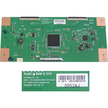 Televizor LCD modul T-CON 6871L-5952A / T-con board 6870C-0814A / V19 43/49UHD 60Hz 1G1D Ver0.7