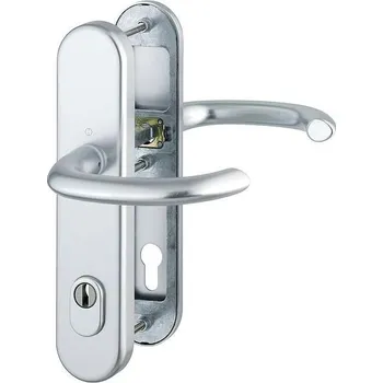 Dveřní kování MACO Dveřní kování Marseille s překrytím, klika-klika, 8/92 mm, 66-72 mm, F1-stříbrná