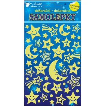 samolepka Samolepky svítící ve tmě noční obloha 18x13cm