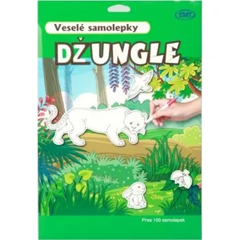 samolepka SMT Creatoys Veselé samolepky Džungle 58ks samolepek 12ks skladem