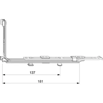 Příslušenství k oknu MACO Rohový převod MM s 1 I-S čepem, vodorovné prodloužení