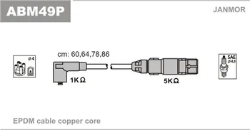 Zapalovací kabel Janmor ABM49P