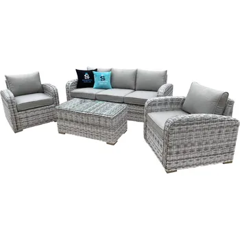 Zahradní sestava Zahradní sedací souprava - světle šedá - SARAH II