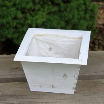 Obal na květináč Dřevěný obal na květináč 14,5x14,5x10cm