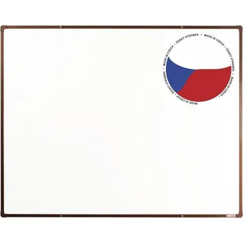 Bílá keramická tabule boardOK 150x120 - hnědá