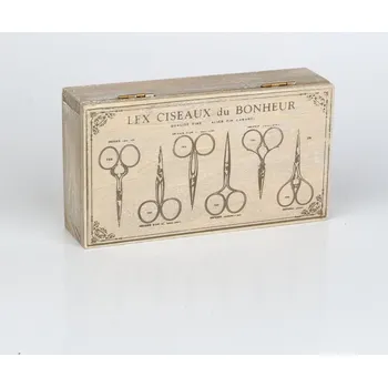 Organizér galanterie Kazeta na šití dřevěná 18x10x5cm