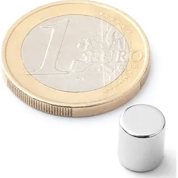 Dekorativní magnet Neodymový tyčový magnet Ø&nbsp;7&nbsp;mm, v.&nbsp;8&nbsp;mm, síla 1,9&nbsp;kg