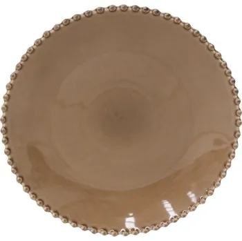 Talíř Jídelní talíř PEARL kávový 28 cm