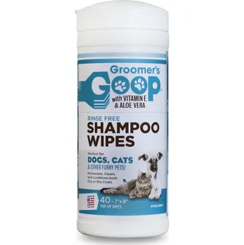 Kosmetika pro kočku Groomer's Goop Shampoo Wipes čistící ubrousky 40ks
