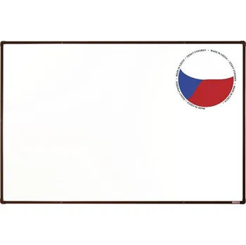 Bílá emailová tabule boardOK 180x120 - hnědá