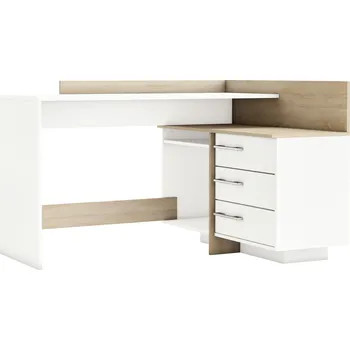 Psací stůl Demeyere Elphin bílý/dub sonoma