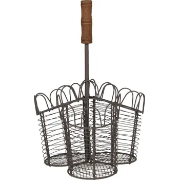Stojan na květiny Drátěný košík na květiny/ příbory Filaire - 23*14*34 cm