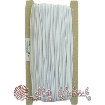 Textilní guma Guma klobouková 2 mm - bílá