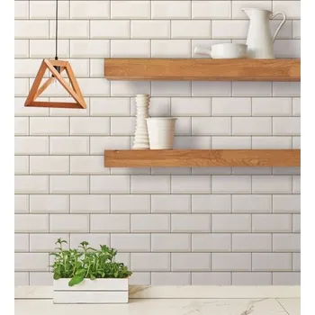 Tapeta D-c-fix - Německo 270-0171 Stěnový obklad Ceramics bílé cihly 270-0171 šířka 67,5 cm, metráž / do kuchyně, koupelny vinylová tapeta na metry bílá cihla 2700171 D-c-fix