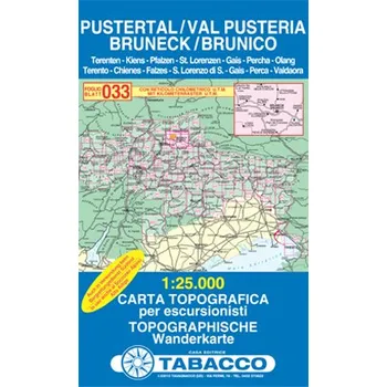Tabacco WK 033 Bruneck a okolí / Val Pusteria - Brunico / Pustertal 1:25 000