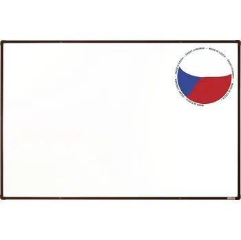 Kancelářský nábytek Bílá keramická tabule boardOK 180x120 - hnědá