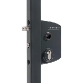 brána LOCINOX LPKQ 7016 - komplet zámkové krabice s panikovým zámkem, pro profil 40 až 60 mm, pro křídlové branky, antracit