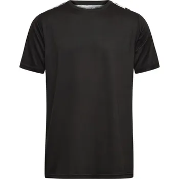 Pánské tričko Daiber Pánské sportovní tričko Sports s potiskem ramen JN524 Barva: Černá - Černý potisk, Velikost: L