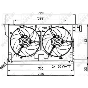 Chladič motoru NRF 47051