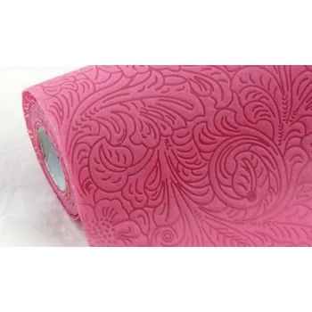 Svatební dekorace Vlizelín sametový vzor - 50cm - 4,5m - starorůžový