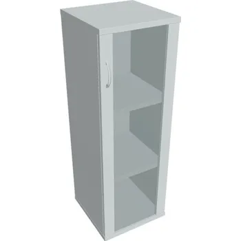 Kancelářský vozík HOBIS skříň policová dvéřová - S 3 40 02 P, šedá + doprava zdarma