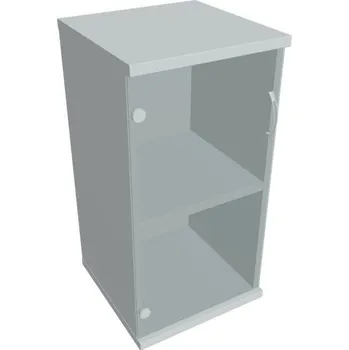 Kancelářský vozík HOBIS skříň policová dvéřová - S 2 40 03 L, šedá + doprava zdarma