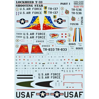 Plastikový model Print Scale 1/72 Lockheed T-33 Shooting Star Pt.1 (wet decals)
