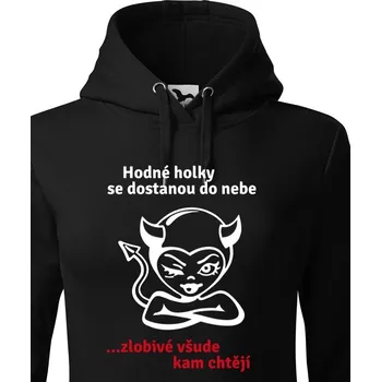 Dámská mikina Dámská mikina hodné, zlobivé holky, Barva Černá, Velikost M, Canvas Dámská mikina Bezvatriko.cz 1