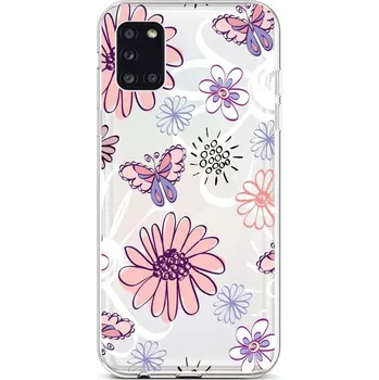 Pouzdro na mobilní telefon Kryt Samsung A31 silikon Flowers (obal neboli pouzdro na Samsung A31)