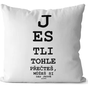 Dekorativní polštářek Polštář Tabule oční - pivaři (Velikost: 40 x 40 cm)