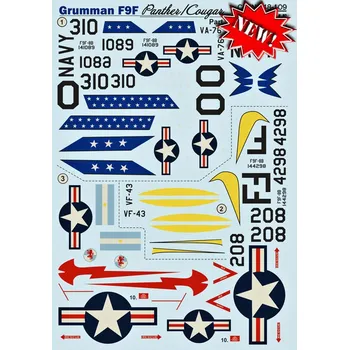 Plastikový model Print Scale 1/48 Grumman F9F Panther/Cougar Pt.2 (wet decals)