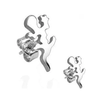 Náušnice Ocelové náušnice - ještěrka