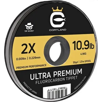 Fluorocarbonový vlasec Cortland Ultra Premium - Top Secret 27 m - 0,127 mm; 1,8 kg