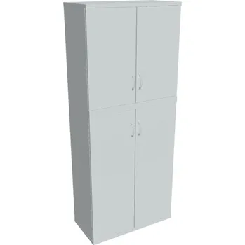 Kancelářský vozík HOBIS skříň policová dvéřová - S 5 80 06, šedá + doprava zdarma