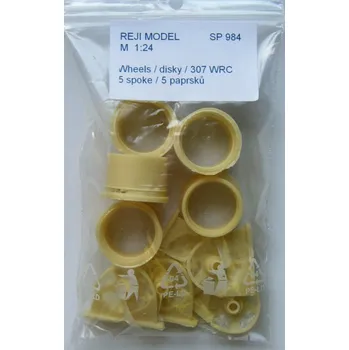 Plastikový model Reji model 1/24 Wheels for Peugeot 307 WRC (5 spokes)