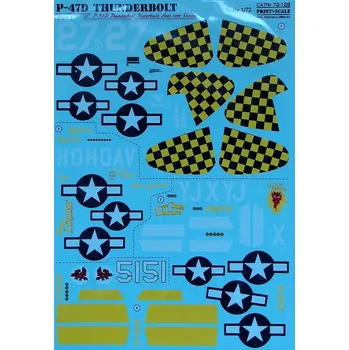 Plastikový model Print Scale 1/72 P-47D Thunderbolt Part 1 (wet decals)