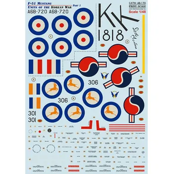 Plastikový model Print Scale 1/48 F-51 Mustang Korean War, part 1 (wet decals)