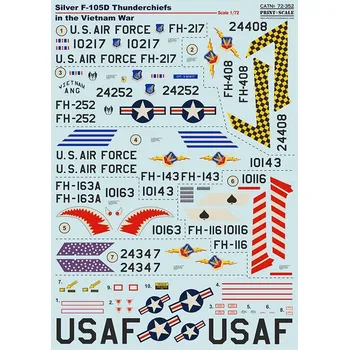 Plastikový model Print Scale 1/72 Silver F-105D Thunderchiefs (wet decals)